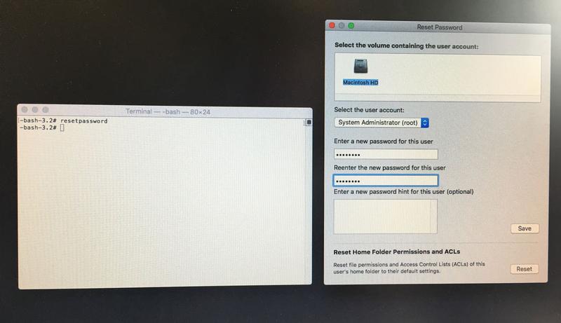 Mac 10.4 Hack Admin Password Reset